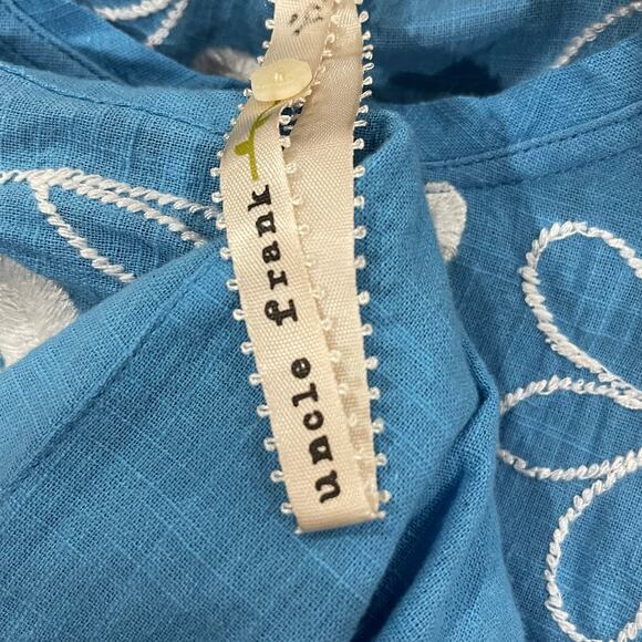 Uncle Frank 100% Cotton Embroidered Floral Mini Dress Size Small - Picture 7 of 8